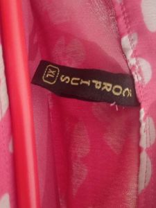 Pink Printed Front Slit Skirt