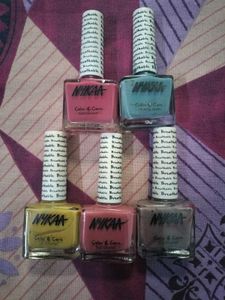 Nykaa Color &amp; Care Nail Enamel (5 Pcs)