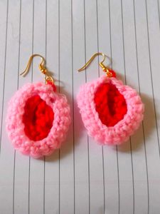 Crochet Vulva Earrings