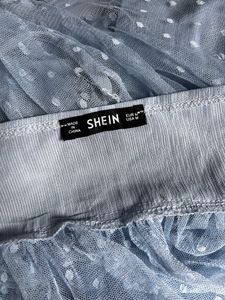Shein Net Front Tie Top