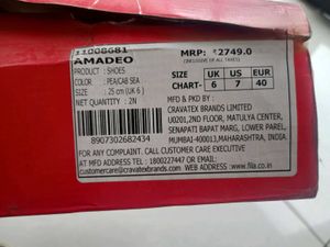 BRAND-Fila Amadeo Shoes With Box MRP 2799 SIZE-6