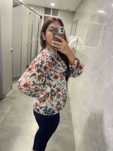 Floral Button And Knot Shirt