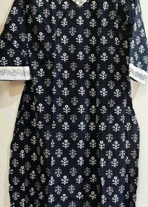 Elegant Black Printed Kurta