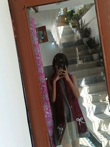 Burgundy Bow Scarf