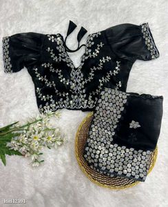 Beautiful Saree With Stitch Blouse