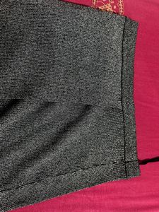 vero moda high-low metallic thread skirt