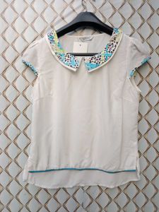 New With Tag Korean Premium White Puff Sleeves
