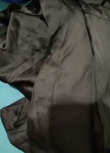 ZARA Brown Satin Straight Trouser