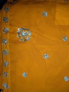 Elegant Mustard Saree