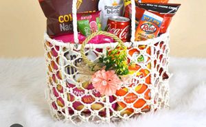 Diwali Gift Jute Gourmet Hamper/ Fruit Basket