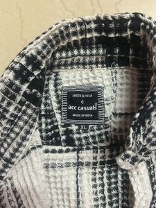 Plaid Shirt with Teddy Bear Detail