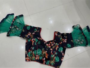 Floral Frill Sleeves Blouse 32 Bust