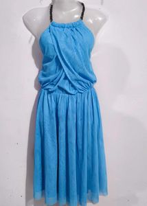 Blue Halter Dress