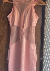 Pink Glitter Detail Bodycon Dress