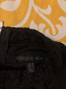 Forever New Black Lace Crop Top