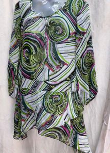 I. Abstract Print Long Sleeve Top