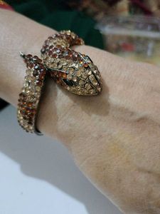 Rhinestone Snake Bangle Bracelet