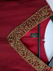 Burgundy Festive Kurthi