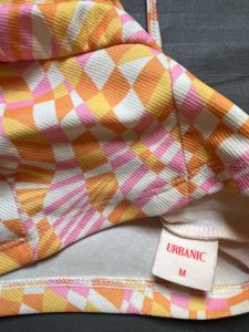 Retro Print Tie-Front Crop Top