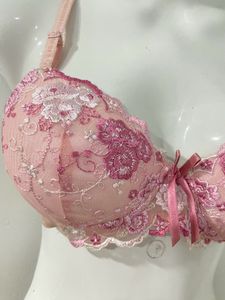 Pink Embroidery Princess Bra