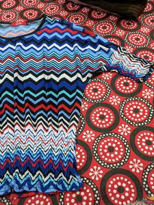Multi Colour Top With Smocked Sleeves And Waist
