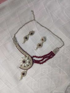 Elegant Pearl &amp; Rhinestone Jewelry Set