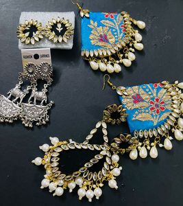 Fancy Hand Made Earrings 4 Pair Combo