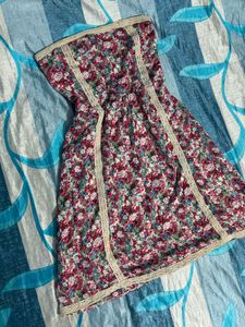 Floral Strapless Mini Dress