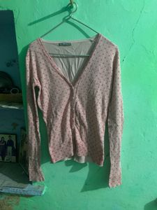 Pink Knit Cardigan