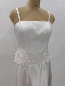 Elegant Ivory Dress with Lace Detail
