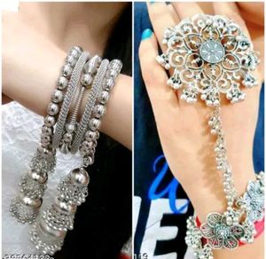 Oxidiside Bangle & Bracelet Combo