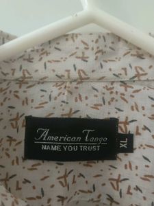 White Formal Mens Printed Shirt