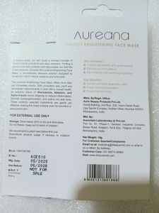 Aureana Brightening Face Mask