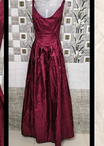 Elegant Maroon Maxi Dress