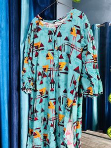 Geometric Breeze Cotton Kurti