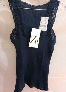 ZR Blue Knit Tank Top