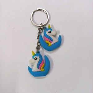 Blue Unicorn Keychain