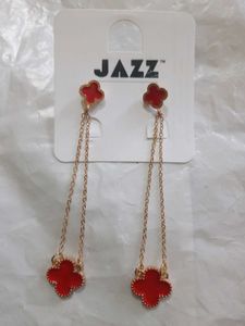 Double Clover Hanging Earring