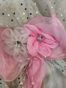 5 years old girl floor touch beautiful gown