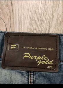 Cs1265 Purple Gold Jeans Size 32