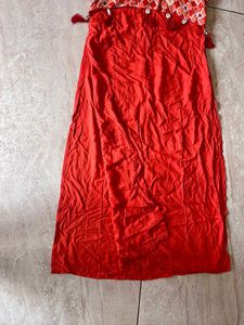 Orange Patterned Kurta