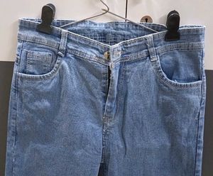 331. Blue Wide Leg Jeans for women