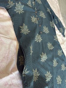 A Line Kurta- Green (Pocket Facility)