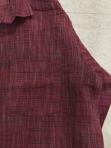 Burgundy Long Sleeve Button-Down