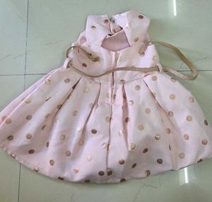 Pink & Gold Polka Dot Dress