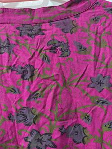 Purple Printed Womens Kurta