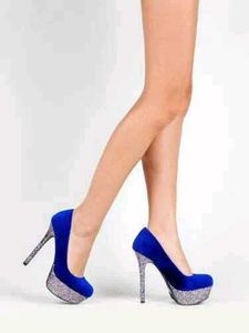 Blue Platform Heels