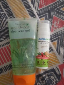 Mama earth By By Open Pores Cream And Patanjali Aloe Vera Gel