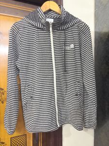 Checkered Zip-Up Hoodie