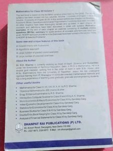 RD SHARMA MATHS CLASS 12 VOLUME-1